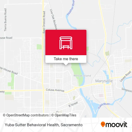 Yuba-Sutter Behavioral Health map
