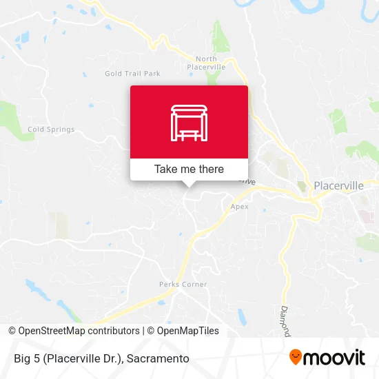 Mapa de Big 5 (Placerville Dr.)
