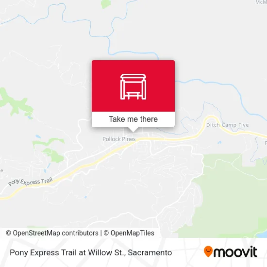Pony Express Trail at Willow St. map