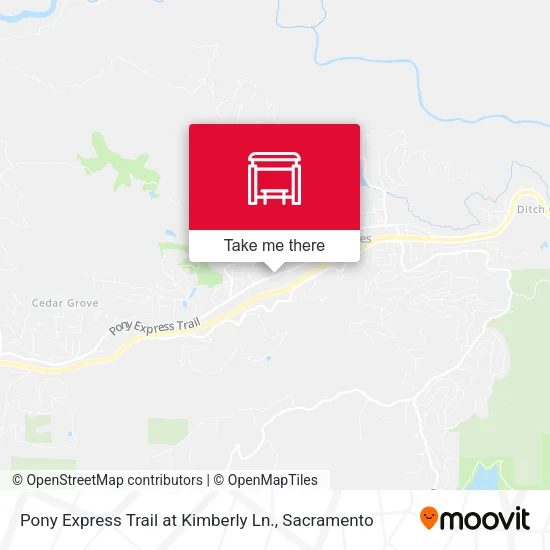 Pony Express Trail at Kimberly Ln. map