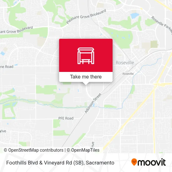Mapa de Foothills Blvd & Vineyard Rd (SB)