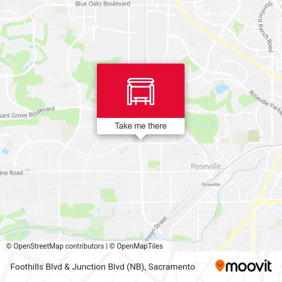 Mapa de Foothills Blvd & Junction Blvd (NB)