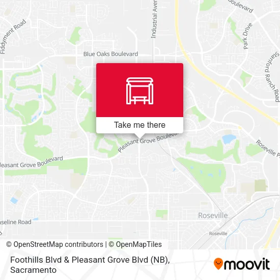 Mapa de Foothills Blvd & Pleasant Grove Blvd (NB)