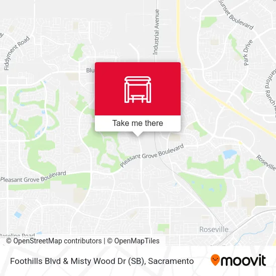 Mapa de Foothills Blvd & Misty Wood Dr (SB)
