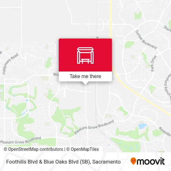 Mapa de Foothills Blvd & Blue Oaks Blvd (SB)