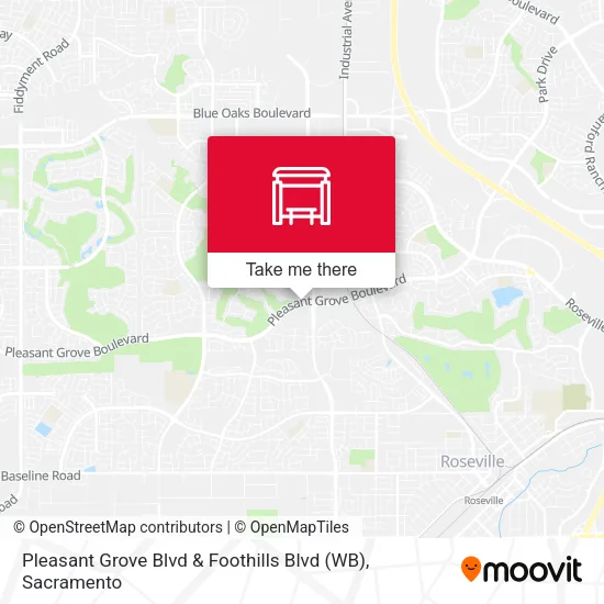 Mapa de Pleasant Grove Blvd & Foothills Blvd (WB)