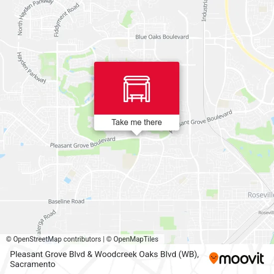 Mapa de Pleasant Grove Blvd & Woodcreek Oaks Blvd (WB)