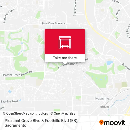 Mapa de Pleasant Grove Blvd & Foothills Blvd (EB)