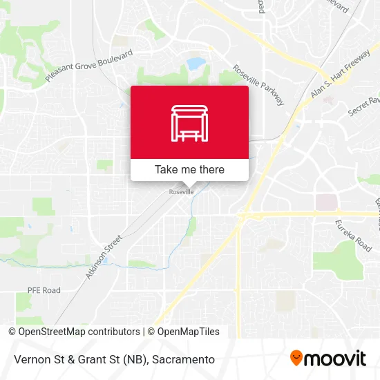 Vernon St & Grant St (NB) map