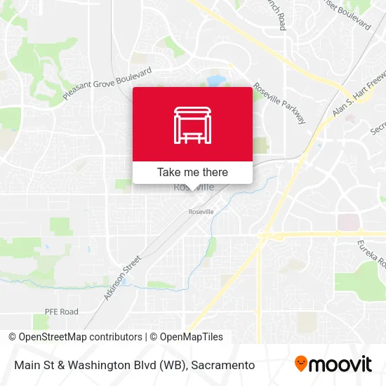 Main St & Washington Blvd (WB) map