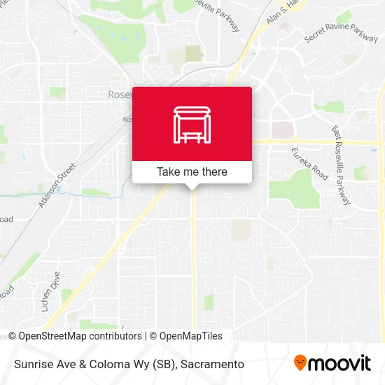Mapa de Sunrise Ave & Coloma Wy (SB)