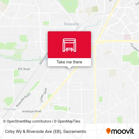 Mapa de Cirby Wy & Riverside Ave (EB)