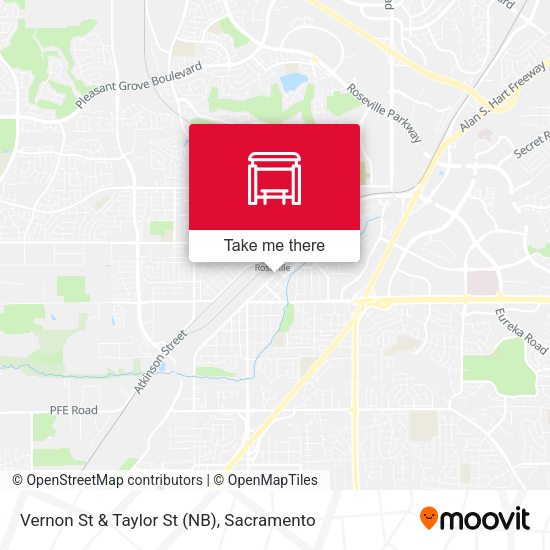 Vernon St & Taylor St (NB) map