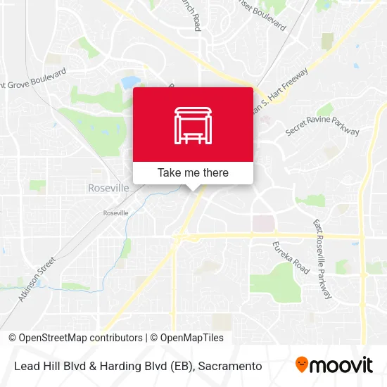 Lead Hill Blvd & Harding Blvd (EB) map
