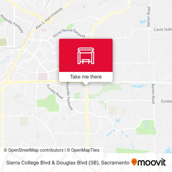 Mapa de Sierra College Blvd & Douglas Blvd (SB)