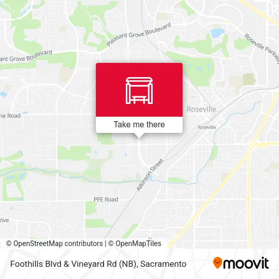 Mapa de Foothills Blvd & Vineyard Rd (NB)