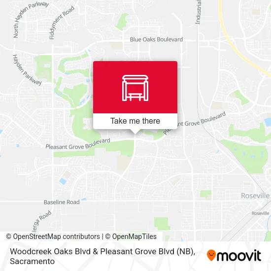 Mapa de Woodcreek Oaks Blvd & Pleasant Grove Blvd (NB)