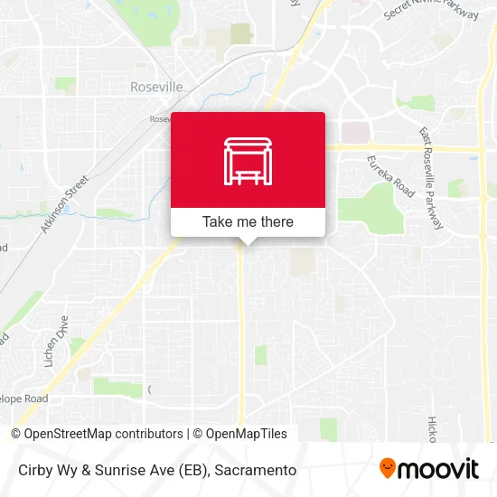 Mapa de Cirby Wy & Sunrise Ave (EB)