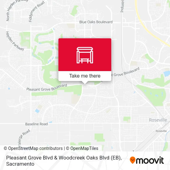 Mapa de Pleasant Grove Blvd & Woodcreek Oaks Blvd (EB)