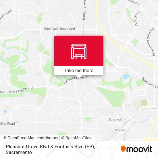 Pleasant Grove Blvd & Foothills Blvd (EB) map