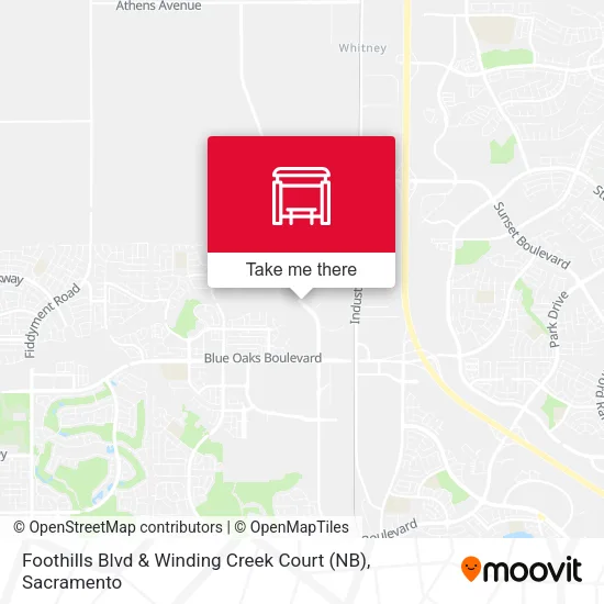 Foothills Blvd & Winding Creek Court (NB) map