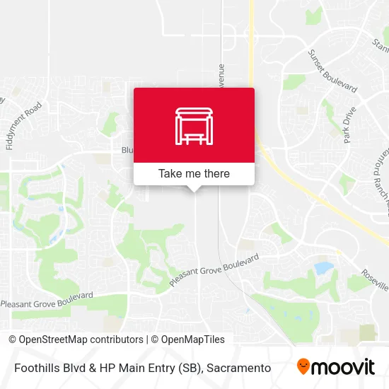 Mapa de Foothills Blvd & HP Main Entry (SB)