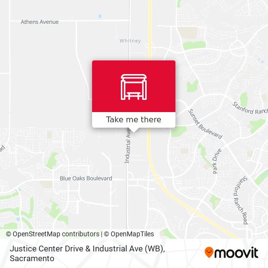 Justice Center Drive & Industrial Ave (WB) map