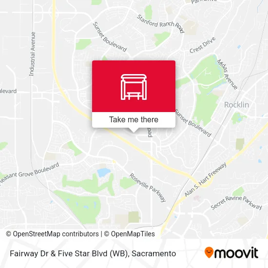 Mapa de Fairway Dr & Five Star Blvd (WB)