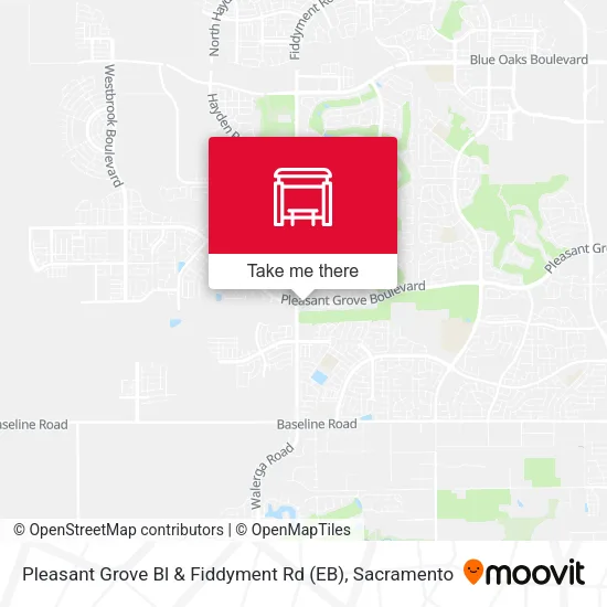 Mapa de Pleasant Grove Bl & Fiddyment Rd (EB)