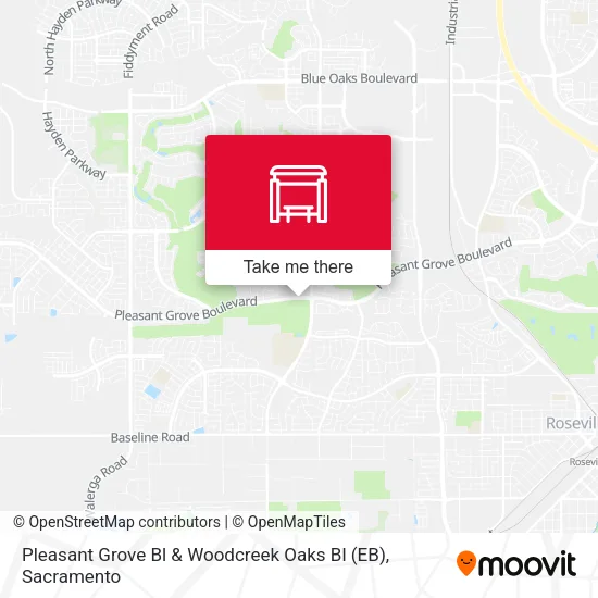 Mapa de Pleasant Grove Bl & Woodcreek Oaks Bl (EB)