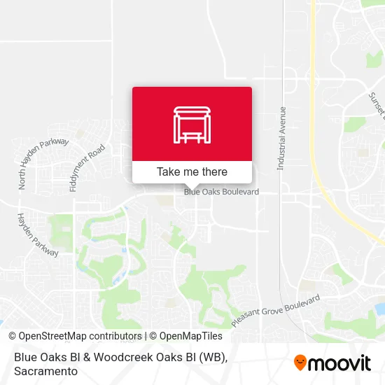 Mapa de Blue Oaks Bl & Woodcreek Oaks Bl (WB)