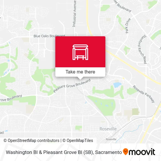 Mapa de Washington Bl & Pleasant Grove Bl (SB)