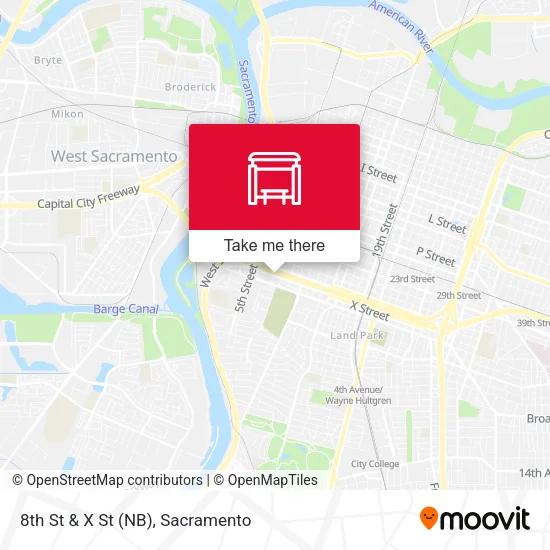 Mapa de 8th St & X St (NB)
