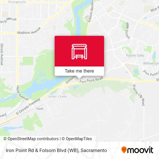 Mapa de Iron Point Rd & Folsom Blvd (WB)