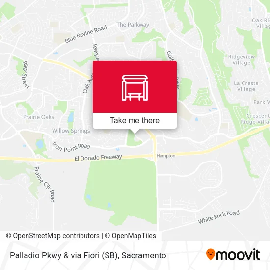 Palladio Pkwy & via Fiori (SB) map
