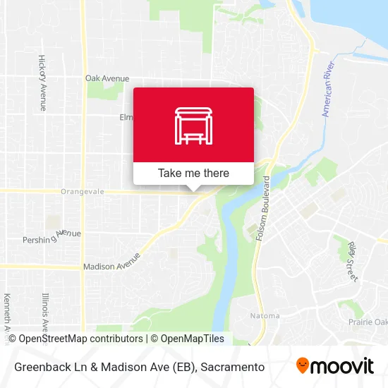 Mapa de Greenback Ln & Madison Ave (EB)