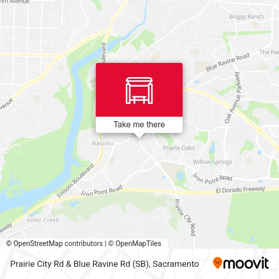 Mapa de Prairie City Rd & Blue Ravine Rd (SB)