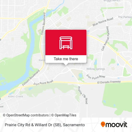 Mapa de Prairie City Rd & Willard Dr (SB)