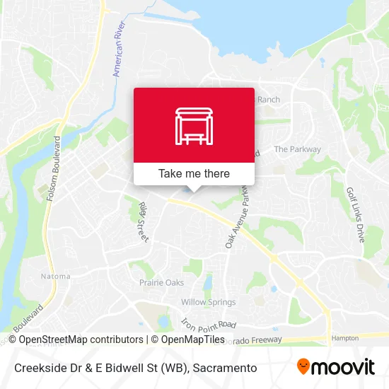 Mapa de Creekside Dr & E Bidwell St (WB)