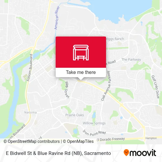 Mapa de E Bidwell St & Blue Ravine Rd (NB)