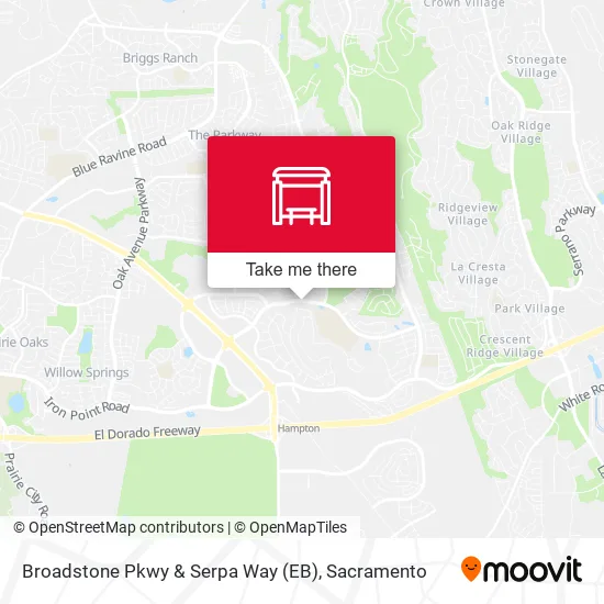 Broadstone Pkwy & Serpa Way (EB) map