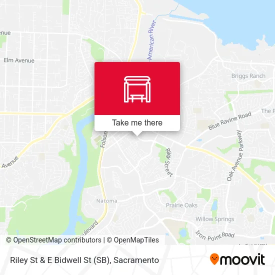 Riley St & E Bidwell St (SB) map
