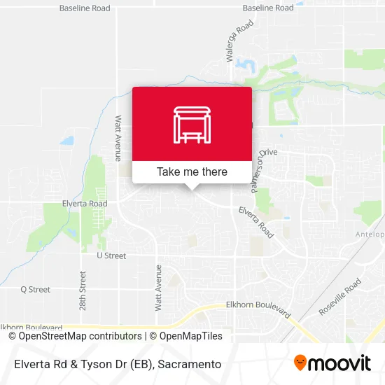 Mapa de Elverta Rd & Tyson Dr (EB)