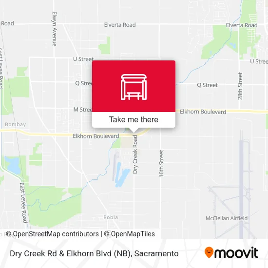 Mapa de Dry Creek Rd & Elkhorn Blvd (NB)