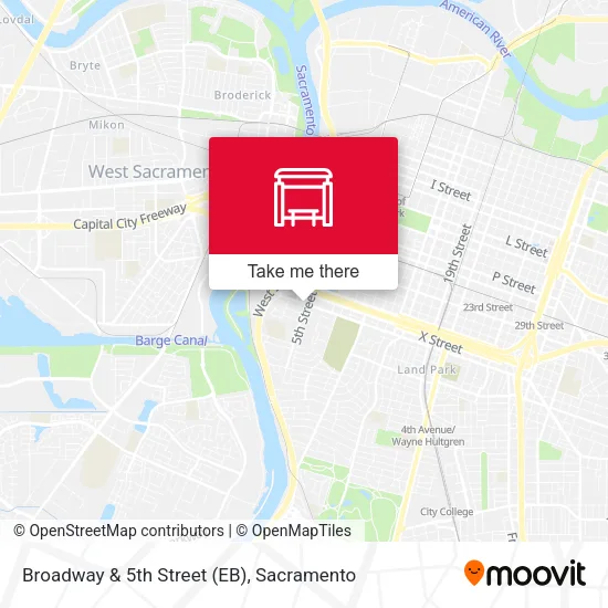 Mapa de Broadway & 5th Street (EB)