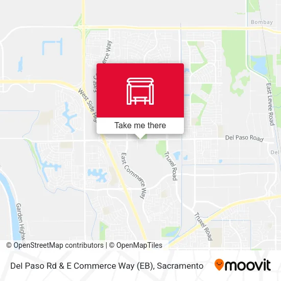 Del Paso Rd & E Commerce Way (EB) map