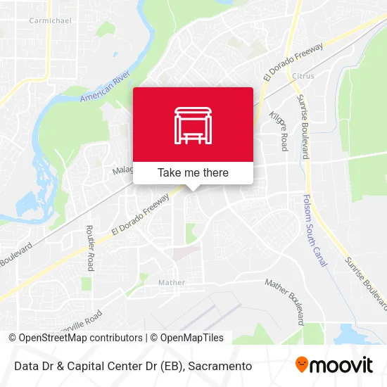 Data Dr & Capital Center Dr (EB) map