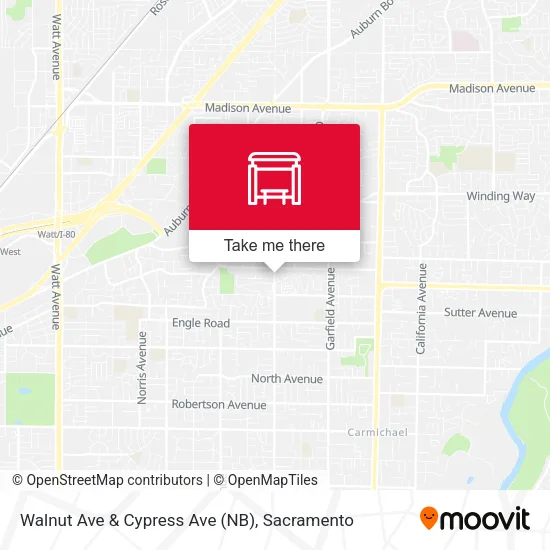 Mapa de Walnut Ave & Cypress Ave (NB)