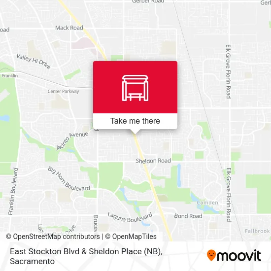 Mapa de East Stockton Blvd & Sheldon Place (NB)