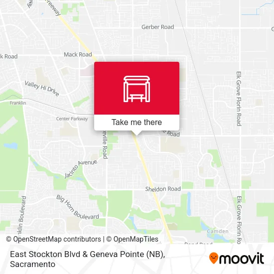 Mapa de East Stockton Blvd & Geneva Pointe (NB)